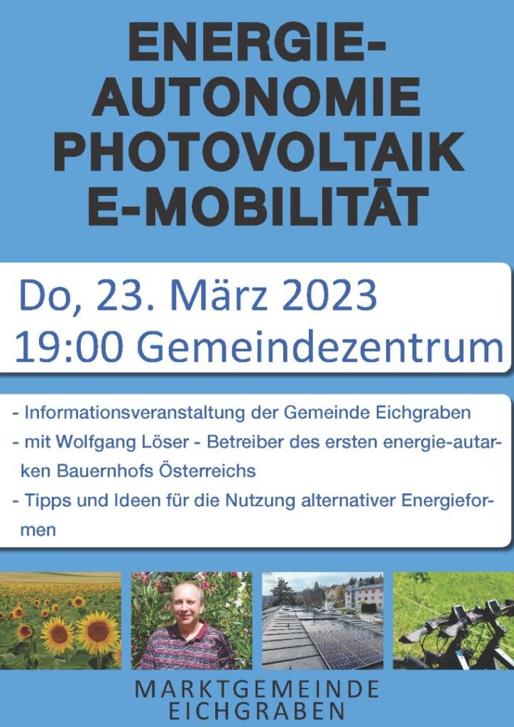 Plakat Infoabend Energieautonomie