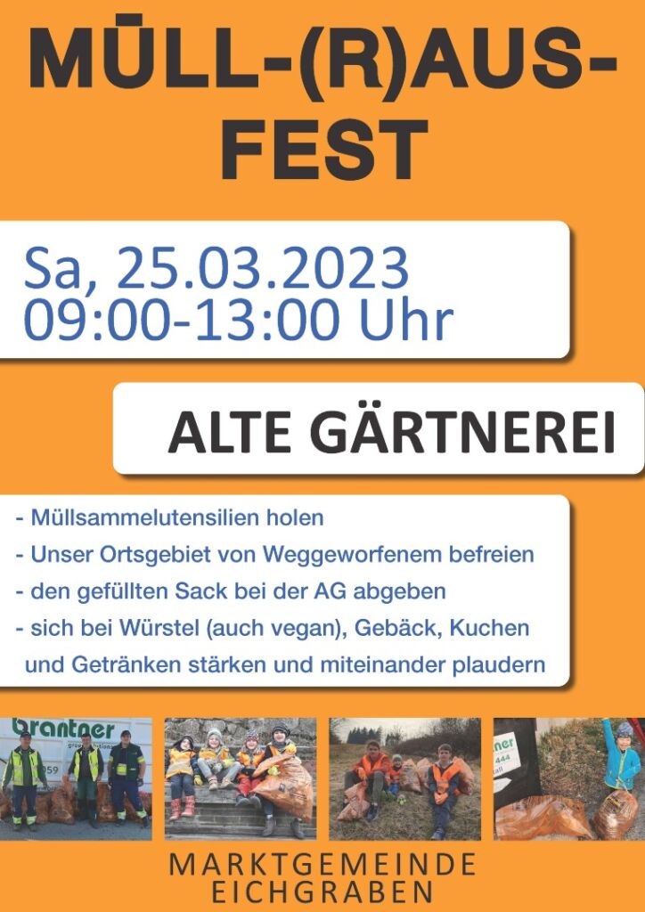 Plakat Müll Raus Fest 2023