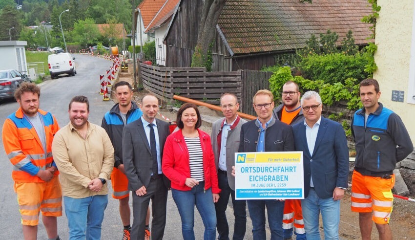 Pressetermin Errichtung Gehsteig und Sanierung Götzwiesenstraße