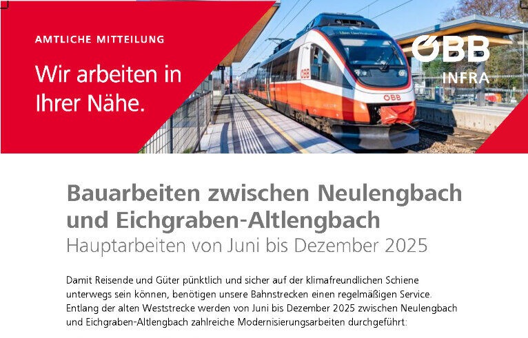 Bauarbeiten Neulengbach Hauptarbeiten Sommer