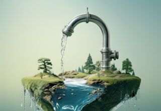 View Fantasy Landscape With Surreal Running Water Tap World Water Day Awareness