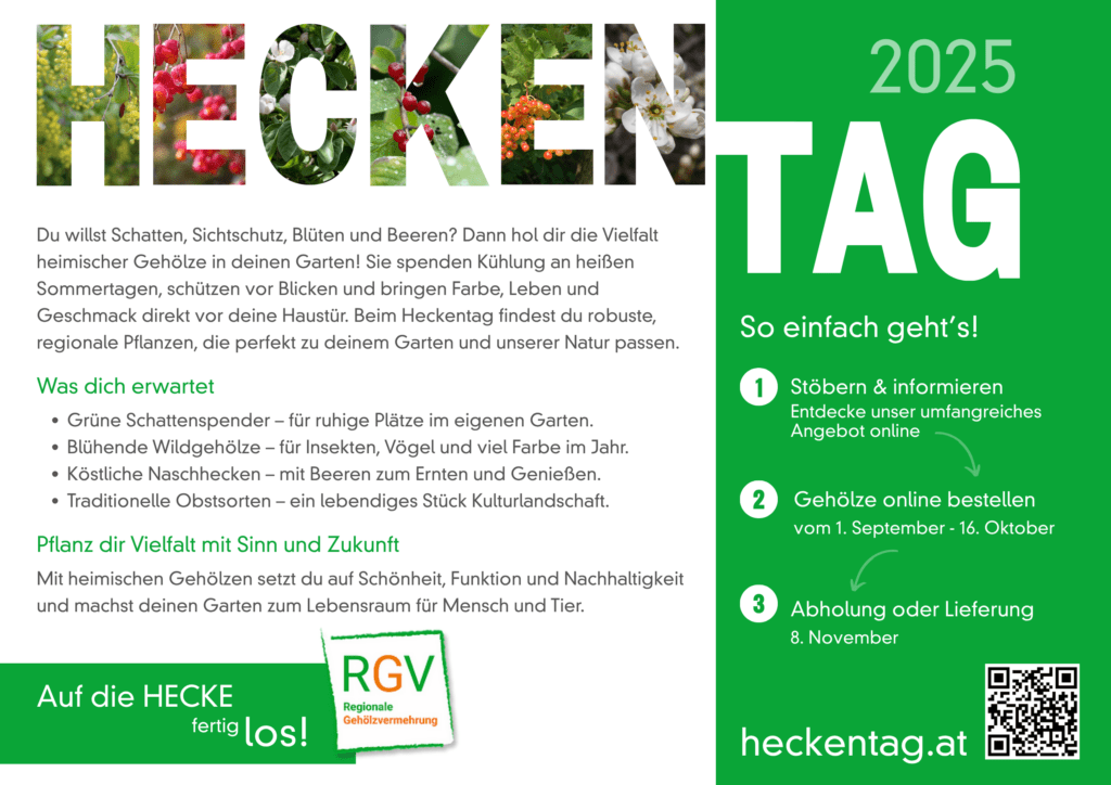 Inserat Heckentag NOE+ A5 Quer 2025