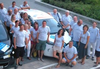 Elektromboil Gruppenfoto FahrerInnenbesprechung